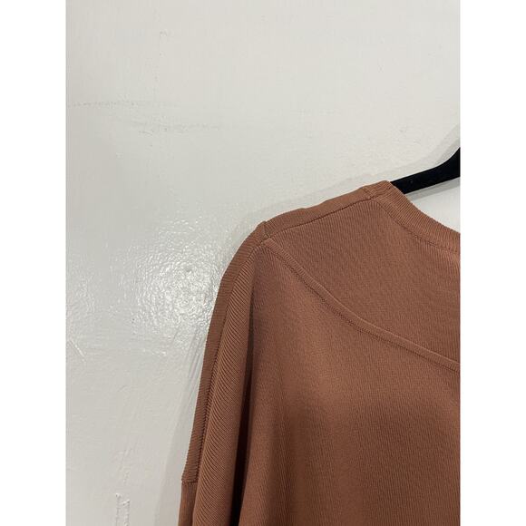 Y2K Minimalist Cutout Ribbed Crop Top XL Ballet Scandi Capsule Quiet Luxury Boho - Picture 13 of 16